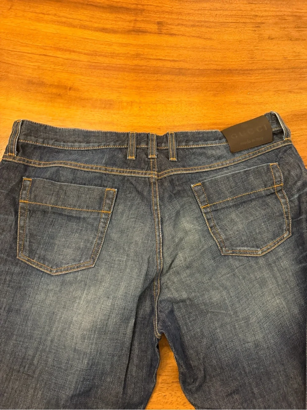 Gucci Slim Straight Jeans in Washed Blue